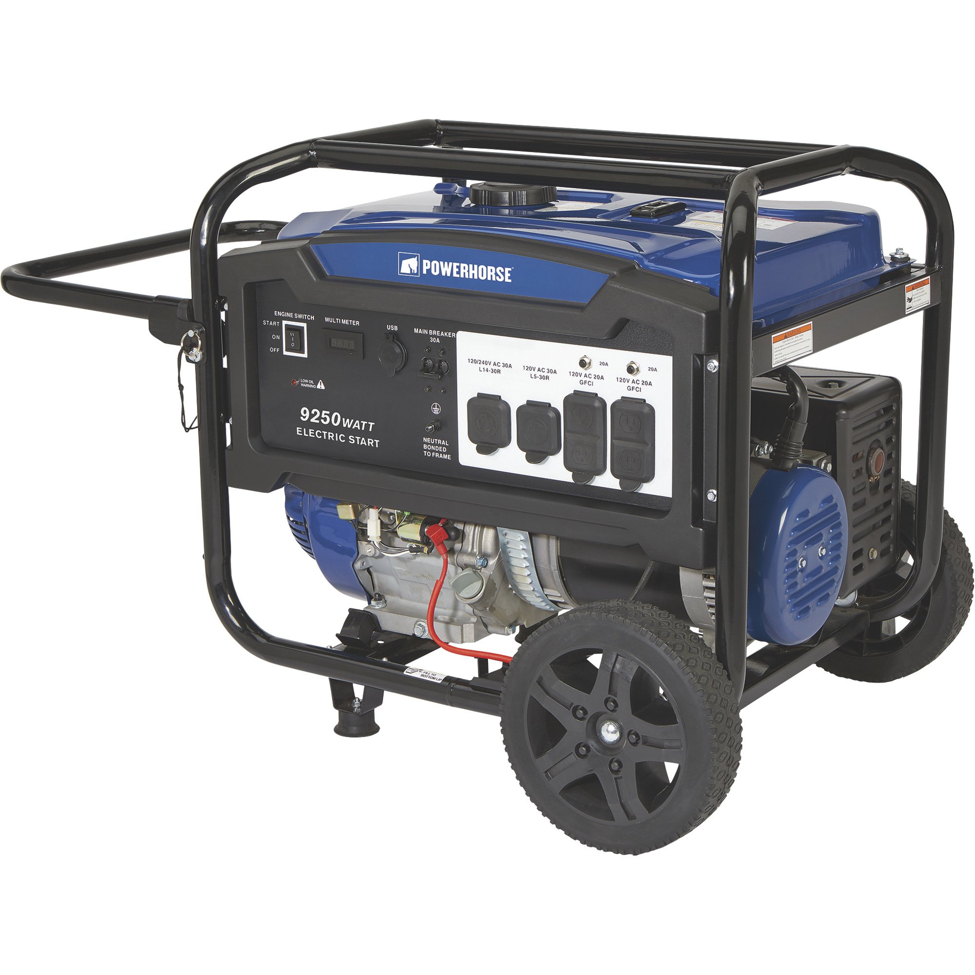 Powerhorse 750142 Portable Generator 9000 Surge 7250 Run Watts Electric ...