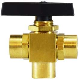 3 way ball valve brass