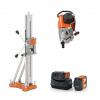 Husqvarna 20240412, 970602506, Pace 1, Dual 94V Drill Motor Batteries, DS500 Drill Stand, Charger, Pace Core Drill Bundle