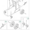 Husqvarna 535277201 Rear Wheel Set for DE 120H Pace, DE 120H, DE 130H GTIN 7333377007291 Number 5 in Photo